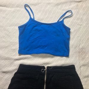 Blue Crop Top